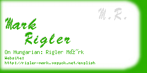 mark rigler business card